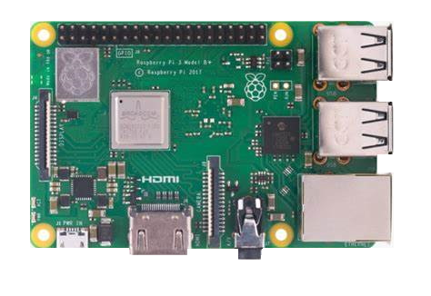 Image of Raspberry Pi single board computer top view